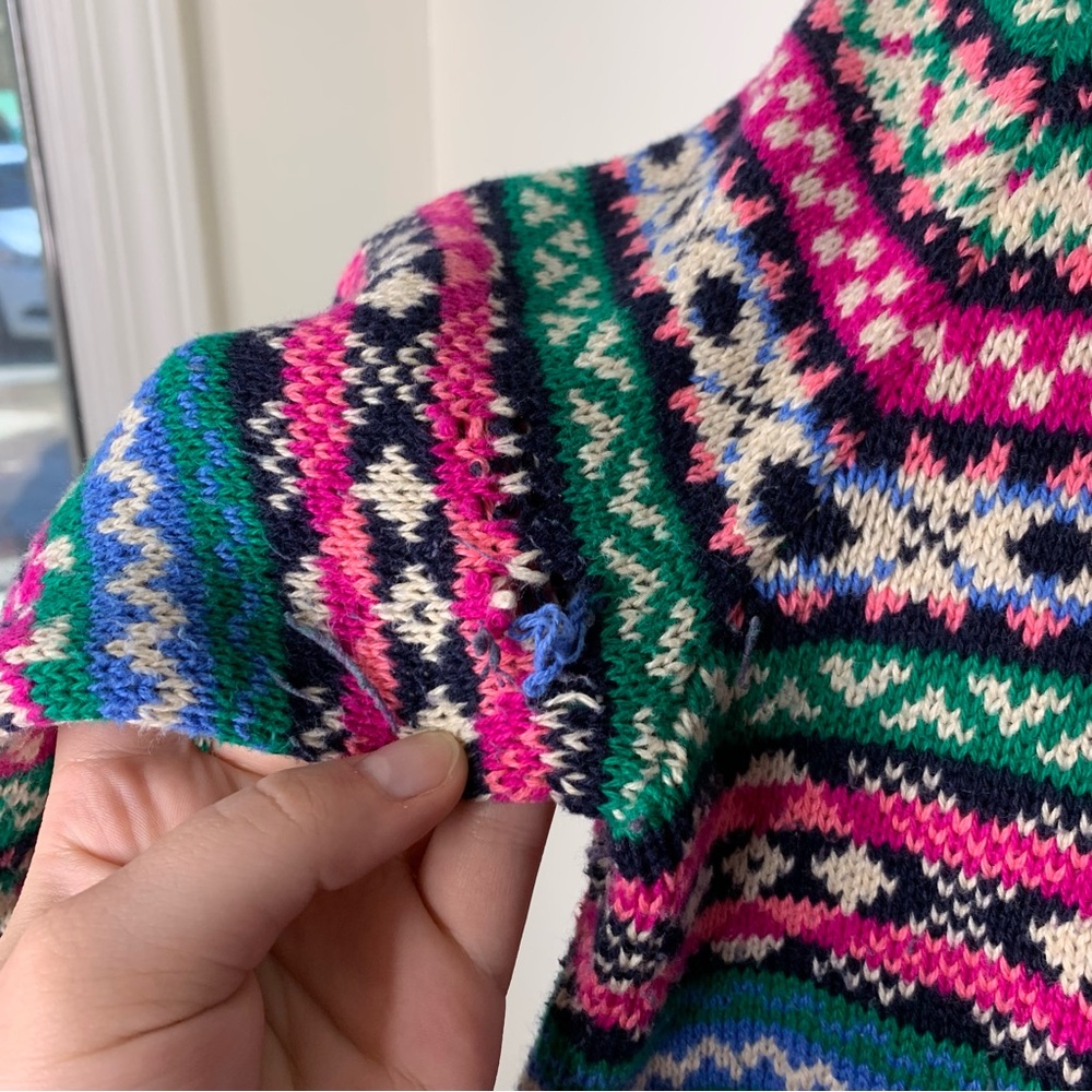 J Crew Colorful Patterned Sweater - Picture 5 of 7